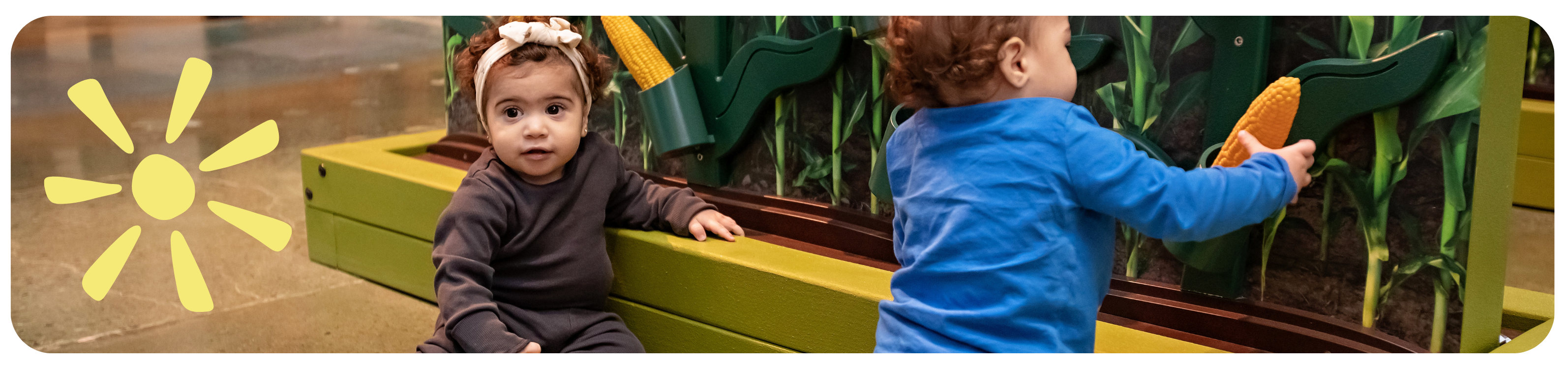 Baby in Farm Works Exhibit at the London Children's Museum