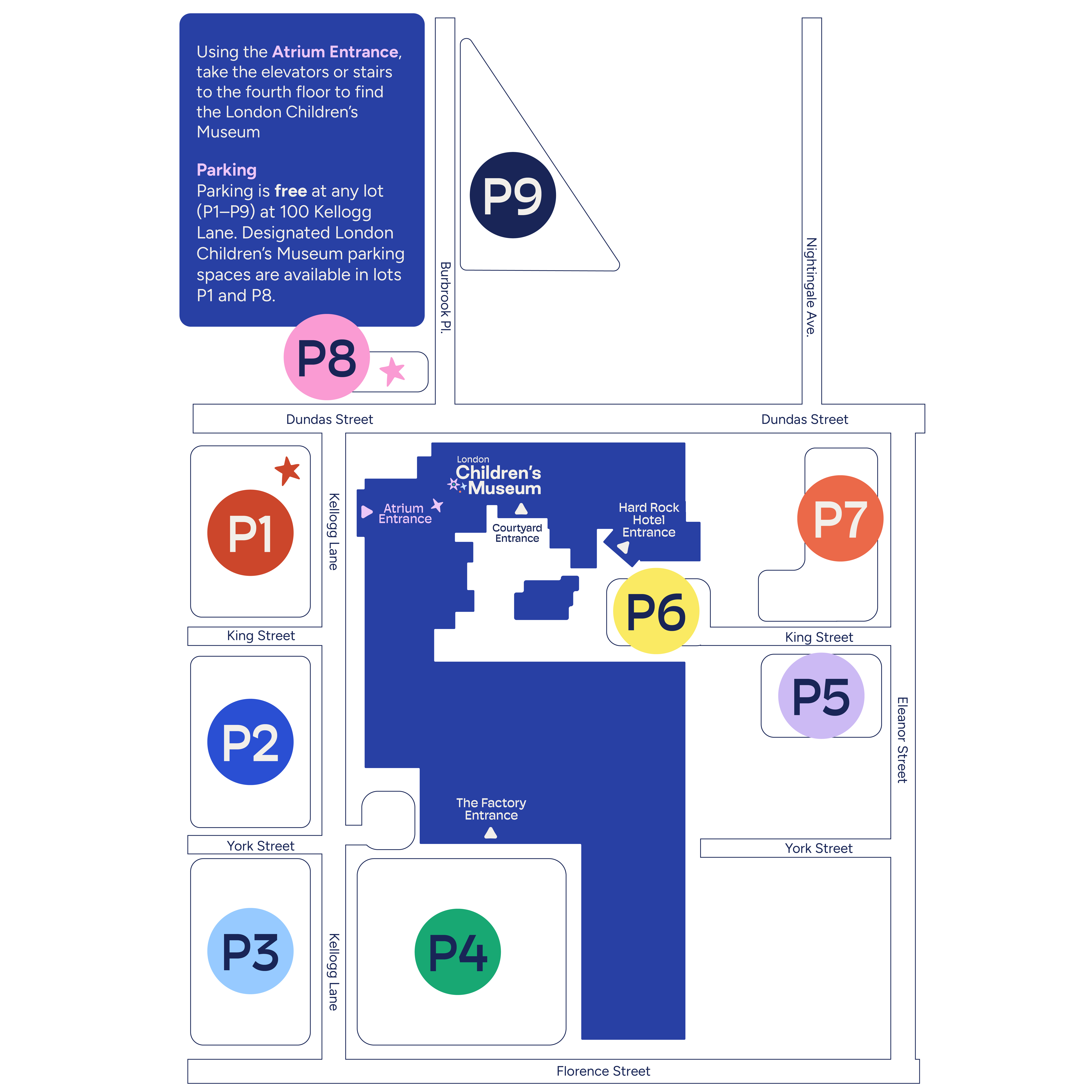 London Children's Museum - Parking Map