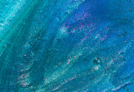 blue and teal glitter slime