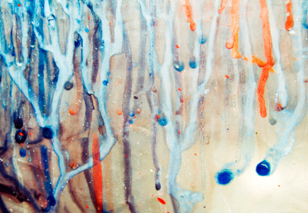 dripping colours on a light background
