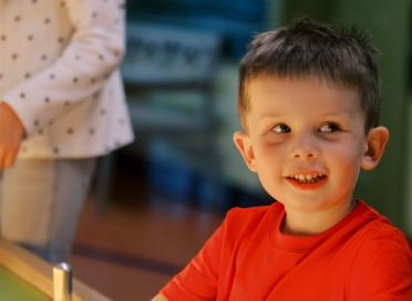 Red Shirt Smiling